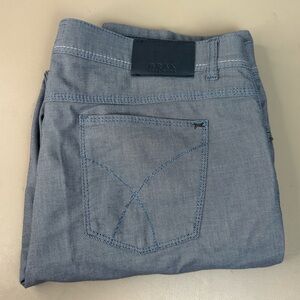 Brax Pants Cooper Fancy REGULAR Blue Straight Leg Stretch Trouser Chino 40x29.5